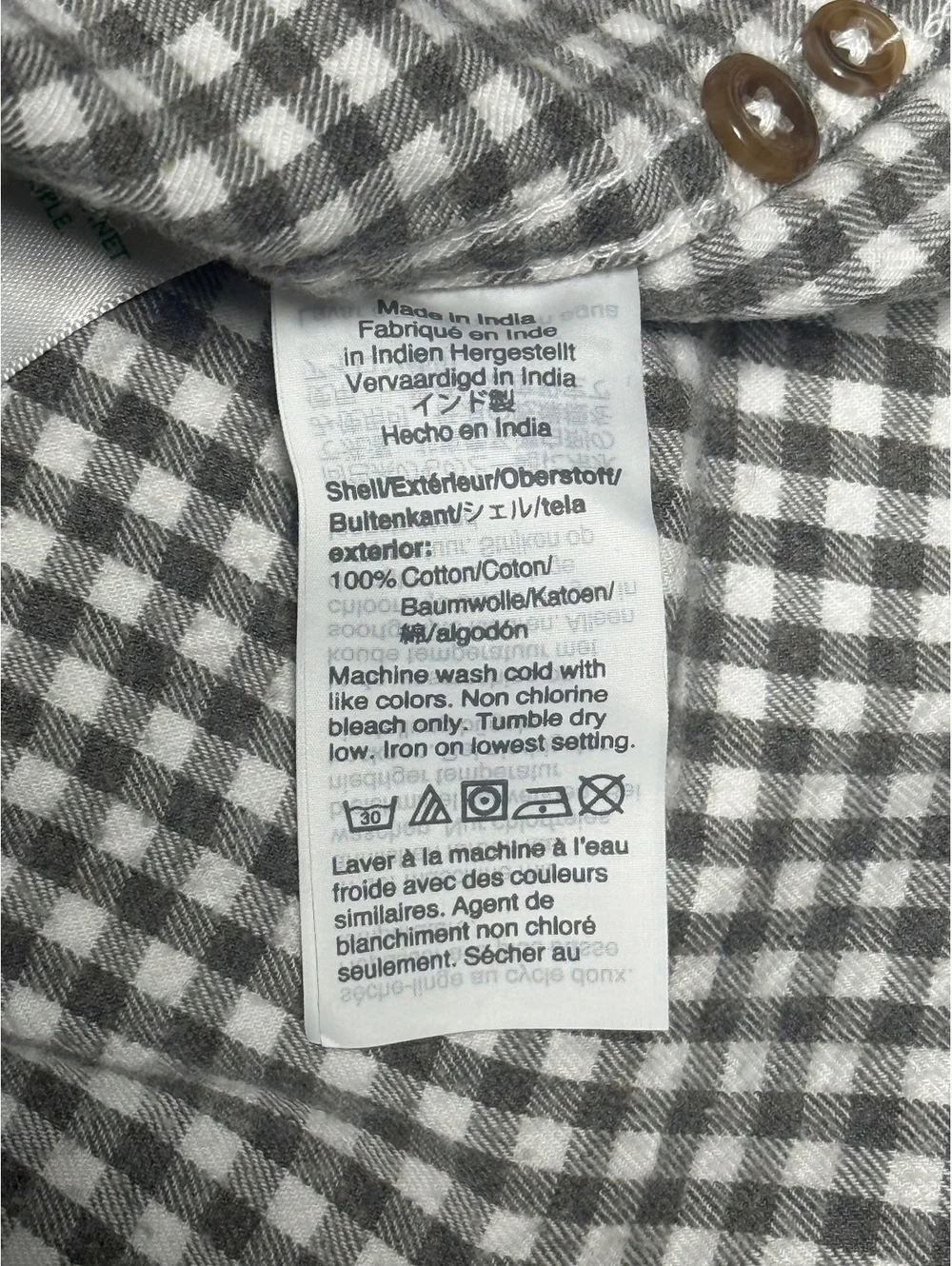 J.Crew Classic Brushed Twill Button-Up Shirt XLT Gray XL